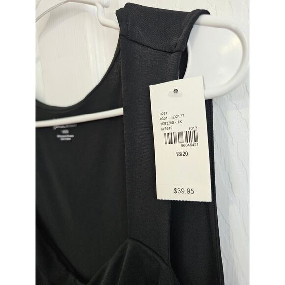 NWT Lane Bryant Sleeveless Layered Black Top Size 18/20 (1X) - Picture 2 of 3